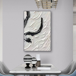 Hiện đại kích thước lớn tường nghệ thuật sơn dày kết cấu vẽ tay vải mới trừu tượng nặng Acrylic vừa dầu - Product Image 2