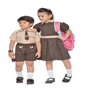 Envío a tiempo al por mayor de algodón cheques diseño uniforme escolar en la India/niñas vestido escolar/niños vestido escolar - Product Image 4