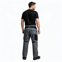 Pantalon travail multi-poches robuste OEM personnalisé genoux renforcés, pantalon cargo taille élastique chantier
