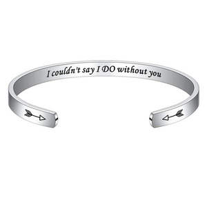 Bracelets de poignet personnalisables pour femmes, inspirants et tendance, accessoire de main réglable, je ne pourrais pas dire oui sans toi - Product Image 1