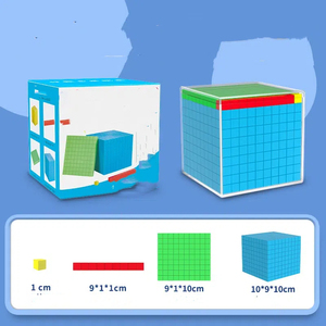 Bloques de construcción de conteo de matemáticas, centímetros cúbicos, decímetros, unidad de capacidad de volumen, demostración, material didáctico de matemáticas - Product Image 2