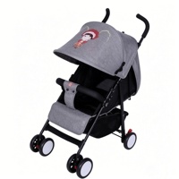Poussette bébé légère et compacte en plastique, pliable en fer, grandes roues, système de voyage portable, capacité de charge 20 kg, 0-3 ans