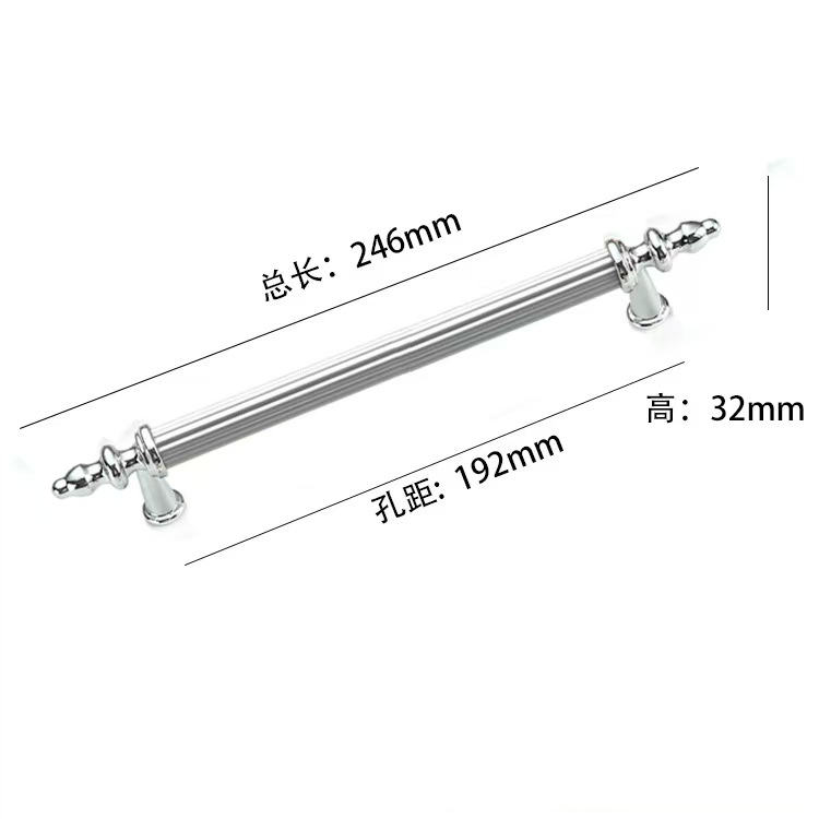 Cromo + oxidación de aluminio 192mm