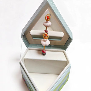 Forma di diamante su misura di carta carillon anello per gioielli giocattolo scatola per canzoni - Product Image 3