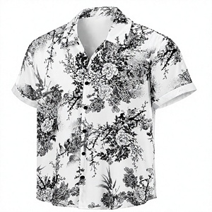 เสื้อเชิ้ตผู้ชายพิมพ์ลายตามสั่ง แขนสั้น ปกคอพับ สไตล์ลำลอง ผลิตจากผ้าฝ้าย/โพลีเอสเตอร์ผสมที่เป็นมิตรกับสิ่งแวดล้อม ระบายอากาศได้ดี เหมาะสำหรับฤดูใบไม้ผลิ - Product Image 4