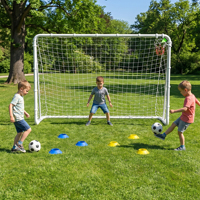 But de football portable 8FT pour entraînement jeunes, intérieur/extérieur, avec structure amovible pour les matchs scolaires – Vente directe usine