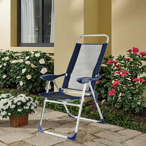 Chaise pliante portable en <span class=keywords><strong>aluminium</strong></span> de conception moderne pour l'extérieur, patio, jardin, meubles en tissu métallique pour <span class=keywords><strong>cuisine</strong></span>, salle de bain - Product Image 5