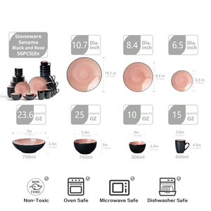 56pc Handpainted Ceramic Plate <b>Set</b> Eye-catching Kitchen Cookware <b>Set</b> Exquisite Warm <b>Dinnerware</b> <b>Sets</b> Home Kitchen Decor - Product Image 6