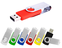 Clé USB pivotante personnalisée à bas prix pour promotion d'entreprise, USB 2.0, 16 Go, 32 Go, 64 Go, 128 Go, 256 Go, 512 Go, 1 To