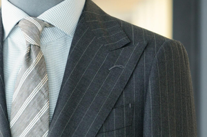 Blazer homme en laine 100% coupe ajustée, style italien, à rayures, simple boutonnage, style mode, <span class=keywords><strong>costume</strong></span> classique <span class=keywords><strong>sur</strong></span> <span class=keywords><strong>mesure</strong></span> MTM - Product Image 3