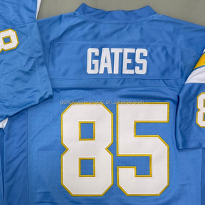 Jersey de Fútbol Americano <span class=keywords><strong>Antonio</strong></span> Gates Azul Polvo Retro, Listo para Enviar, de la Mejor Calidad y Cosido - Product Image 1