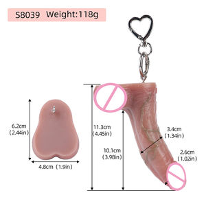 Ornement de pénis 3d réaliste cadeau de blague adulte pour accessoires de voiture accessoires de pénis en Silicone liquide Mini pendentif drôle - Product Image 6