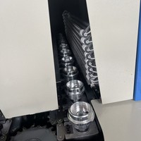 Grande machine de soufflage semi-automatique à 2 cavités pour bouteilles PET de 5L, 380V 10KW, pour huiles comestibles et jus