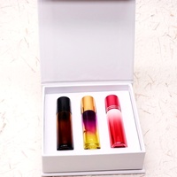 Coffret cadeau avec logo personnalisé Ensemble découverte de parfum Emballage de 5ml 10ml Mini flacons de bouteilles vides en verre Boîtes essentielles pour échantillons de cartes