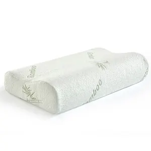 OEM Natural Cooling Bamboo Memory Foam Pillow Ergonomic And Comfortable Pillow For Sleeping With Hypoallergenic Cover