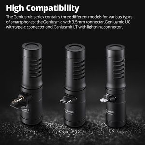 Godox Geniusmic Microphone radio portable Microphone en forme de cœur Mini microphone mobile pour jeu Interview en direct Équipement d'enregistrement - Product Image 5