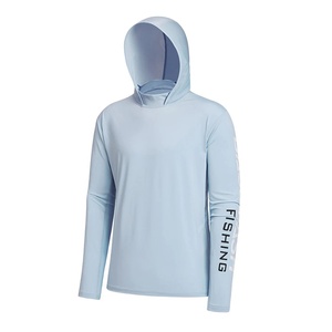 Chemises de pêche à manches longues, dernier design, bleu, séchage rapide, personnalisables, sublimation, jersey uni, t-shirts de pêche anti-UV - Product Image 2