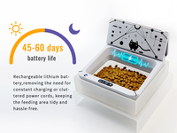 Distributeur de nourriture intelligent pour animaux de compagnie YACHIPET, capteurs infrarouges RFID, batterie rechargeable, hauteur réglable, écran LCD, capacité de 280 ml/650 ml