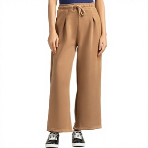 Pantalones de Mujer Talla Grande con Cordón Ajustable, 100% Algodón, Cómodos y Holgados para Otoño, con Logotipo Personalizado OEM Disponible - Product Image 1