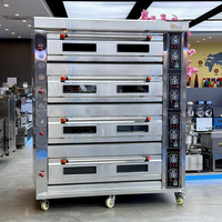 Vigevr Crown Series 4-dekken gasoven, 16-bakplaten digitale dekoven voor consistente, gelijkmatige bakking van ambachtelijke gebakjes