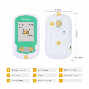 पश्चिम सिंक 3-इन-1 रक्त परीक्षण मीटर ग्लूकोज यूरिक एसिड कोलेस्ट्रॉल परीक्षण विश्लेषक स्ट्रिप्स के साथ घरेलू उपयोग के लिए मल्टी-फंक्शन विश्लेषक - Product Image 3