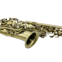 High Grade Professional Antique Green EB Alto Saxophone Vintage Finish Brass Woodwinds Matte Retro Bronze Classical Style