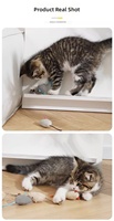 Mainan Tikus Plush Catnip untuk Kucing, Paket 3, Mainan Tikus Plush Interaktif untuk Kucing Indoor, Mengatasi Gatal Gusi, Kesenangan Sehari-hari