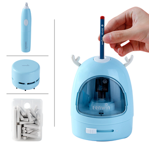 Kit de Papelaria Tenwin 8087 com Mini Aspirador de Mesa, Apontador de Lápis Elétrico e Borracha a Pilha com Refis - Product Image 3