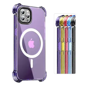 WOWCASE Étui magnétique étanche antichoc pour <span class=keywords><strong>iPhone</strong></span> 15 Ultra 14 Plus 13 12 <span class=keywords><strong>11</strong></span> <span class=keywords><strong>Pro</strong></span> Max <span class=keywords><strong>Chargeur</strong></span> sans fil avec protection d'angle - Product Image 1