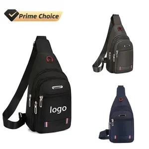 BSCI Custom Mini Nylon Single Small Square Sling Messenger Bag Man Sport Shoulder Bag For Men Chest Cross Body Crossbody Bag Men