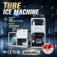 Machine à glace industrielle en tubes, refroidie par air, avec emballage, pour usine de boissons et usine de boissons fraîches