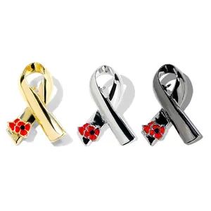pins wholesale hot sell multi-coloured ribbon shape best price lapel pin