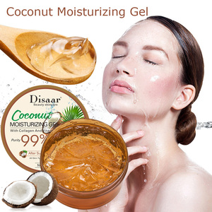 Gel idratante al cocco personalizzato <span class=keywords><strong>crema</strong></span> per la cura della pelle dopo la riparazione del sole collagene vitamina cocco Gel idratante per tutta la pelle - Product Image 4