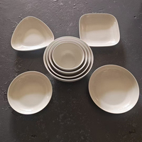 Vaisselle en porcelaine rustique en gros, service de table en céramique émaillée vert clair de style nordique
