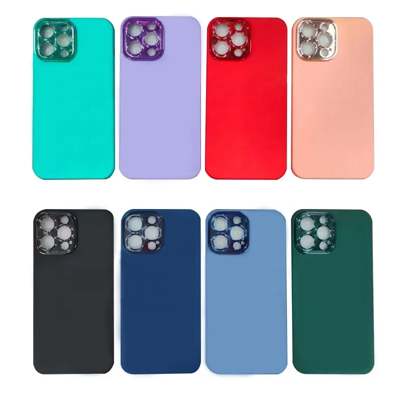 mobile phone case for iPhone 11 12 13 pro max crystal clear soft transparent TPU candy color green pink white black frosted gold