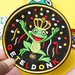 Tùy Chỉnh Sắt Trên Các Bản Vá Lỗi Cho Bán Máy Thêu Phim Hoạt Hình Cầu Vồng Ếch Thẻ Cho Quần Áo Trang Trí Và Sửa Chữa Lỗ - Product Image 3