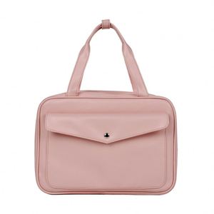 BSCI Factory Hot Sell <b>Makeup</b> <b>Brush</b> <b>Holder</b> Waterproof Toiletry Bag with Hanger Hook PU Large Capacity Travel Cosmetic Bag Custom - Product Image 1