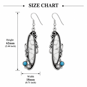 Orecchini pendenti lunghi bianchi intagliati per donna, stile vintage, accessori per l'uso quotidiano - Product Image 5