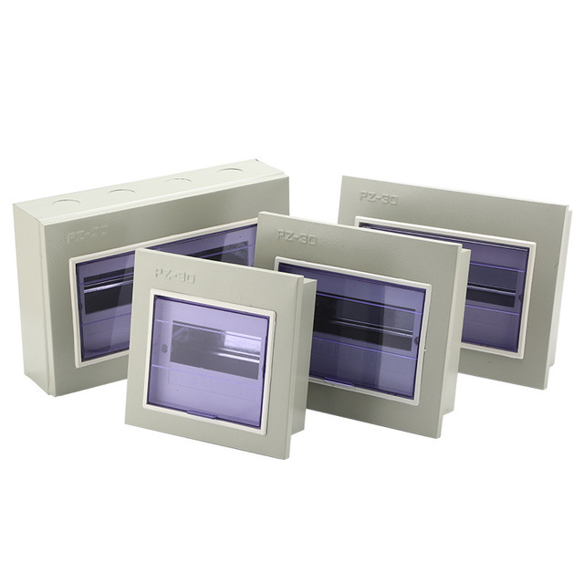 WZUMER 4 8 12 18 24 36 Way Metal Box Single Door Panel Board Electrical Distribution Box Consumer Unit