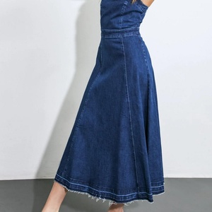 Nuevo Vestido de Mezclilla de Verano de Alta Calidad, Estilo Noble sin Tirantes, Lavado Sexy y Elegante, Vestidos Largos de Jeans - Product Image 4