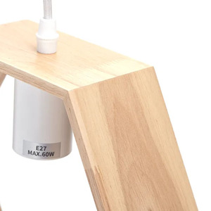 Lampada a sospensione in legno E27, design moderno, ideale per illuminare e decorare spazi interni con stile. - Product Image 3