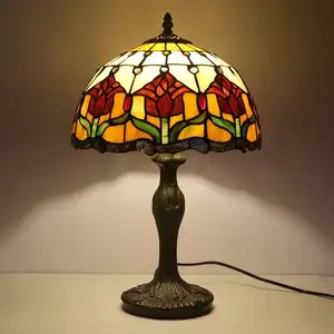 Оптовая продажа художественное освещение по заводской цене, современная настольная лампа tiffany с геометрическими решетками