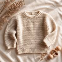 Productos de Algodón Orgánico Personalizados para Bebés, Suéter de Punto Suave y Transpirable, Jersey Grueso y Cálido para Bebés, Boutique para Recién Nacidos