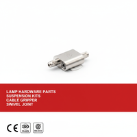 Pince à câble en laiton pince à câble chromée facile à installer kit de suspension de lumières de support de fil