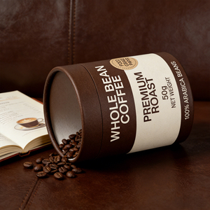 Conteneur cylindrique <span class=keywords><strong>en</strong></span> kraft biodégradable personnalisé pour les grains de <span class=keywords><strong>café</strong></span> fraîchement torréfiés - Product Image 5