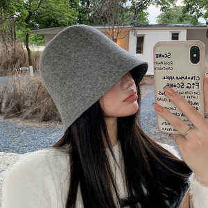 Groothandel Vrouwen Herfst Winter Wol Emmer Hoeden Effen Kleur Zachte Vintage Mode Zoete Custom Vilt Fedora Emmer Hoed - Product Image 2