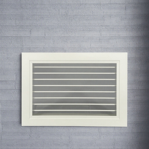 Werkseitig hergestelltes Aluminium gitter einlagiges pulver beschichtetes Frischluft gitter mit abnehmbarer Filter rechteck form - Product Image 1