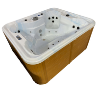 Baignoires Spa Acryliques Rectangulaires Autoportantes Design Moderne pour 4 Personnes, 10 Jets de Massage Hydromassant, Écologiques avec Système de Vidange, Idéales pour Villas et Hôtels