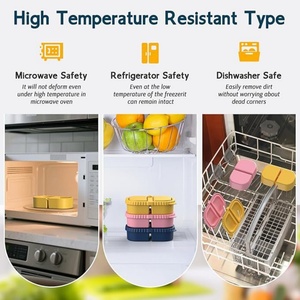 Silicone Double-Layer Disposable Lunch Box <b>Snack</b> and Sauce <b>Container</b> - Product Image 4