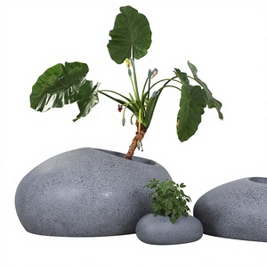 Grande Vaso da Esterno in Stile Nordico <span class=keywords><strong>con</strong></span> Design a Forma di Combinazione di Ciottoli per Piante in Vaso e Uso a Terra - Product Image 1